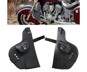 AUFER Motorcycle Highway Crash Bars Cover Soft Lowers Chaps Leg Warmer Bag Lower Wind Deflectors Engine Guard Bag Cover Compatible with for Indian Chief Chieftain Road Master Springfield 2014-Up