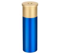 Aufew Mini Pill Box, Durable Metal Pill Holder, Portable Tactical Pill Case, Waterproof EDC Vitamin Container for Travel, Outdoor, Daily Use (Blue)