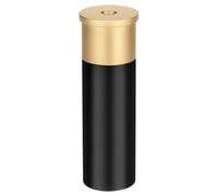 Aufew Mini Pill Box, Durable Metal Pill Holder, Portable Tactical Pill Case, Waterproof EDC Vitamin Container for Travel, Outdoor, Daily Use (Black)