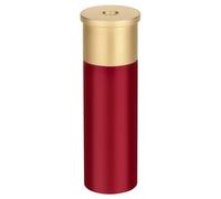Aufew Mini Pill Box, Durable Metal Pill Holder, Portable Tactical Pill Case, Waterproof EDC Vitamin Container for Travel, Outdoor, Daily Use (Red)