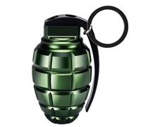 Aufew Small Travel Pill Box Portable Waterproof Pill Container with Keyring and Carabiner Pocket-Sized Aluminum Pill Case for Daily Medication - Green