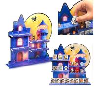 AUFGELD Display Shelf Compatible with Funko Bitty, Organizing Racks for Bitty Pops, Bitty Stand, Wallmountable Bitty Floating Shelf, Spooky Castle for Harry The Wizards
