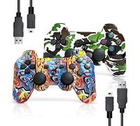 AUFGLO Gaming Controller for P-S3, Wireless Move/Motion Controller Gamepad with Upgraded Joystick Compatible with P-S - 3 (Graffiti + Camouflage)