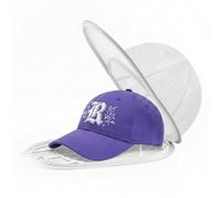 AUFIKR 1 Pack Collapsible Hat Washer Cage, Baseball Cap Cleaning Protector with Mesh Bag, Hat Holder for Washing Machine, Universal Fit for Adults Kids (White)