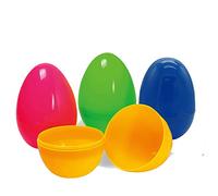 AUFIKR 24 Fillable Plastic Easter Egg Hunt Party Supply Pack - 2.5" Assorted Color Plastic Eggs