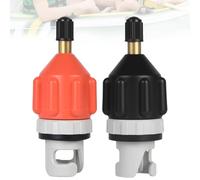 AUFIKR 2pcs Copper and Nylon Plastic SUP Pump Adapter, Essential Pump Adapter for Inflatables (7.8x2cm, Orange + Black)