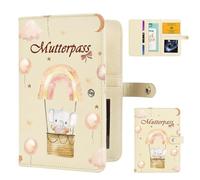 Aufisi Maternity Log Protective Cover, Pregnancy Announcement with F Holes for Storing Insurance Cards, Ultrasound Images Storage, Vaccination Certificate,