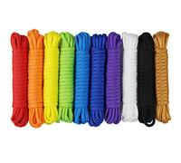 aufodara 10pcs Solid Color 4mm Paracord Bracelets Rope 7-Strand Core DIY Manual Braiding Cord Nylon Rope for Outdoor Survival Rope, Camping, Paracord Lanyards, Keychain, Dog Collar, Craft Toy