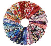 aufodara 30PCS Cotton Fabric 20x25 cm Different Printed Patterns Fabrics Crafts Patchwork Gold Floral Fabric for Sewing Quilting DIY Artcraft Handwork (Color-Bronzing)