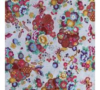 aufodara Cotton Fabric Printed Flowers Patterns, Beautiful Bronzing Fabrics for Sewing Quilting, Crafts, Bags, DIY Sewing Fabric for Home Decorating Patchwork Clothing Table Cloth Curtain