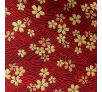 aufodara Cotton Fabric, Sold by the Metre, Printed Pattern, Bronzing Fabrics for Sewing, Crafts, Sewing Fabric, 145 cm Wide (Red E, 100 x 145 cm)