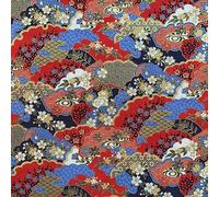 aufodara Japanese Style 100% Cotton Fabric, Color-09#, Width 145 cm, 100 x 145 cm