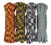 aufodara Paracord Rope, 4x19ft Nylon CORD_ROPE, 550lb Breaking Strength, 4mm Diameter, 7 Inner Strands, Multi Color, for Outdoor Survival, DIY Kit Craft Toy, Camping, Dog Collar