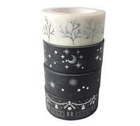 Aufodara Washi tape, Christmas decorative tapes, set of 4 Silver