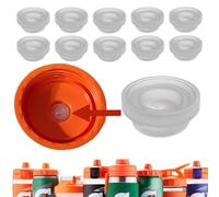 Aufuga 5 Pack Replacement Valves & Silicone Valve Lid Gaskets for Gatorade Water Bottles - Compatible with GX 30oz and Squeeze Bottle 32oz (5, White)