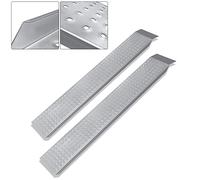 Aufun 2 pieces Ramps up to 400 kg non-slip loading ramp made of galvanized steel, anti-slip loading ramp for trailer, motorcycle, ATV quad, 160 x 23 cm