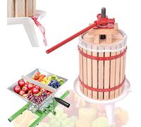 Aufun Fruit Press 18L and Crusher Wooden Basket Apple Cider Kit Set
