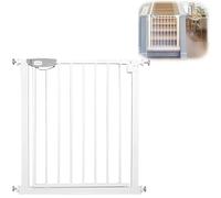 Aufun Safety Stair Gate 180° Two-Way Opening Gate, without Drilling Adjustable Doubble Lock, Automatic close Gate Door, for Children and little Pets(3,12-3,44ft, White)