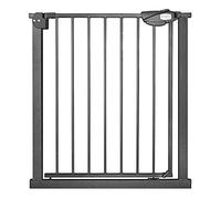 Aufun Stair Safety Gate No Drilling 95-105 cm Wide Stair Gate Baby Door Gate for Children Auto-Close Door Safety Gate 180° Two-Way Opening, Expandable with Separate Extension, Black