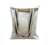 Augbunny 12OZ 100% Cotton Canvas Zipper Closure Lined Reusable Grocery Shopping Bag Beach Bag Daily Casual Multi Purpose Tote