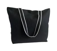 Augbunny 16OZ 100% Cotton Canvas Fashion Zipper Closure Lined Reusable Grocery Shopping Beach Casual Multi Purpose Tote X-Large