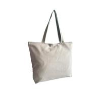 Augbunny 16OZ 100% Cotton Canvas Fashion Zipper Closure Lined Reusable Grocery Shopping Beach Casual Multi Purpose Tote X-Large