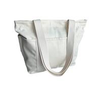 Augbunny 16OZ 100% Cotton Canvas Lined Grocery Shopping Diaper Bag Zipper Closure Beach Casual Multi Purpose Tote