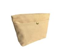 Augbunny 16OZ 100% Cotton Canvas Multi-purpose Lined Zipper Closure Makeup Cosmetic Bag Travel Toiletory Organizing Pouch, Khaki, S