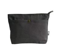 Augbunny 16OZ 100% Cotton Canvas Multi-purpose Lined Zipper Closure Makeup Cosmetic Bag Travel Toiletory Organizing Pouch, Dark Gray, Large