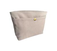 Augbunny 16OZ 100% Cotton Canvas Multi-purpose Lined Zipper Closure Makeup Cosmetic Bag Travel Toiletory Organizing Pouch, Light Grey, S