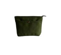 Augbunny 16OZ 100% Cotton Canvas Multi-purpose Lined Zipper Closure Makeup Cosmetic Bag Travel Toiletory Organizing Pouch, Green, S