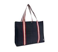 Augbunny 16OZ Canvas Lined Shopping Grocery Tote Multi Purpose Beach Bags Diaper Bag, Black Red, XL