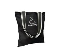 Augbunny Cotton Canvas Aesthetic Rabbit Logo Grocery Shopping Tote Multi Purpose Shoulder Bag With Internal Pocket