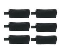 Augbunny Multi-purpose 100% Cotton 12oz Canvas Zippered Cosmetic Makeup Pouch 6-pack, black, S