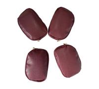 Augbunny PU Mini Coin Purse with Key Chain Small Change Card Holder Data Cable Charger Pouch 4-Pack