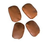 Augbunny PU Mini Coin Purse with Key Chain Small Change Card Holder Data Cable Charger Pouch 4-Pack