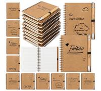 Augenstern 10 Sets Inspirational Spiral Notebook with Ballpoint Pens Thank You Pen Motivational Notebook Positive Gift Employee Appreciation Gifts for Coworker Teacher Staff Student Office School