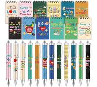 Augenstern 12 Sets Teacher Appreciation Gifts Inspirational Spiral Notebook Motivational Ballpoint Pens Best Teachers Gifts Thank You Teacher Gift for Coworkers Employee Staff Teaching Gift