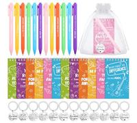 Augenstern 48 Pcs Employee Appreciation Gifts Bulk Inspirational Spiral Notebooks Motivational Pens Positive Keychains Small Notepads Thank You Gifts for Coworker Staff Team Volunteer Nurse Teachers