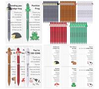 Augenstern 50 Sets Employee Appreciation Gift Bulk Inspirational Pens Emotional Support Positive Card Motivational Pen Thank You Gifts for Coworkers Staff Teacher Nurse Team Colleagues Leaving Gifts