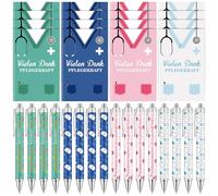 Augenstern Pack of 32 Gifts for Nurses Ballpoint Pens with Notepads Retractable Ballpoint Pen Thank You Gifts for Nurses Doctors Medical Assistants Employees Colleagues