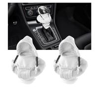 Augeny 2PCS Car Gear Shift Knob Hoodie, Fashionable Hooded Shirt Automotive Gear Shift Cover, Mini Sweater Car Shifter Stick Protector, Universal Vehicle Interior Decor Accessories (White)