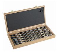 Auger Bit Set Diameter 12-14-16-18-20 mm Length 460 mm in a Wooden Case