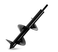 Auger Drill Bit, 10x30 cm Garden Auger 3.5" ×15.7" Post Hole Digger Widened Garden Spiral Drill Bit Black Heavy Duty Steel Bulb Planter Tool for Bulbs Seedlings Planting Digger