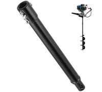 Auger Drill Bit, Auger Extension Pole, 12 Inch Metal Drill Bit Extender Easy to Install Garden Spiral Hole Extension