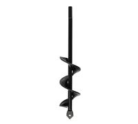 Auger Drill Bit for Planting, Steel Post Hole Digger Spiral Drill Bits Garden Bulb Planter Tool, 0.3" Hex Connect, Black [4*22cm]