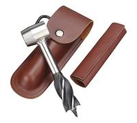 Auger Drill Bit Hardened Oxidized Steel Fast Cut Woodworking Scotch Eye Wood Auger for Camping and Bushcraft Manual Auger Auger Post Hole Digger (Brown)