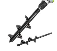 WORKPRO Auger Drill Bit Set with Hex Drive 2-Piece, Garden Post Hole Digger for Planting Bulbs Seedlings, 4x22cm 8x30cm