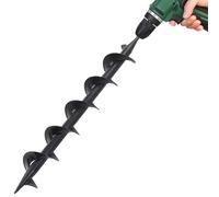 "vidaXL Auger Drill Bit, Steel 75x600 mm, Compatible with 10 mm and 13 mm Chucks, Suitable for Various Ground Surfaces"