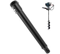 Auger Extension Pole 12 Inch Metal Auger Drill Bit Extender Easy to Install Garden Spiral Hole Drill Extension